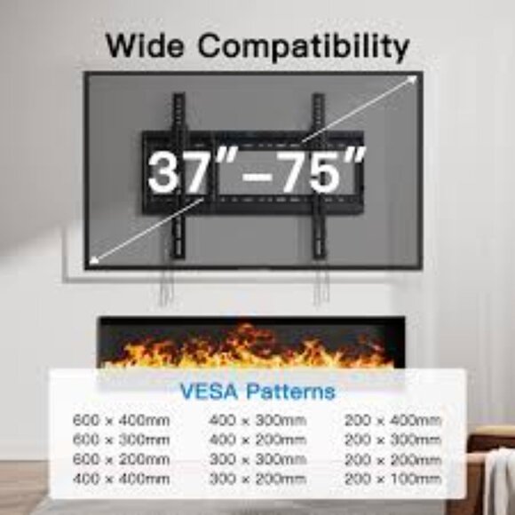 Pipishell Tilt TV Wall Mount Bracket Low Profile - Picture 4 of 6